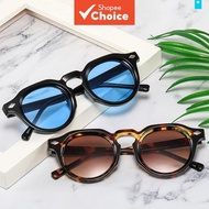 Unisex Oval Uv400 Sunglasses Rivet Frame Colorful Tinted Lens