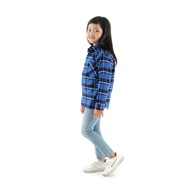 GANTUNGAN KEMEJA Linkawe Original Children's Flannel Shirt free sticker & key chain age 2 3 4 5 6 7 