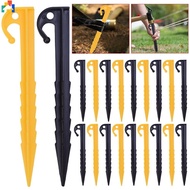 10Pcs Durable Plastic Windproof Tent Fixing Nails Grass Ground Camping Tentage Heavy Duty Fixed Pegs