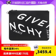 sling bag men☈[Self-operated] Givenchy Givenchy Men s Leather Clutch LOGO Printing BK600JK0XG