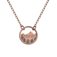 Mountain Necklace for Women Mountain Range Necklace Forest Tree Mountain Pendant Necklace Nature Jew