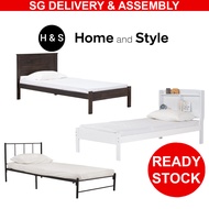 (SG SELLER) Quality Single Size Wooden Bed Frame | Metal Single Bed | FREE ASSEMBLY Bedframe, SINGLE SIZE ONLY