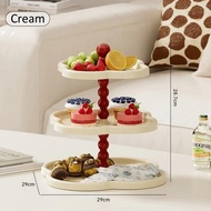 Vintage Style 3-layers Plastic Storage Rack Cake Dim Sum Fruits Desserts and Snacks Display Shelf De