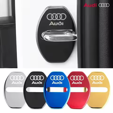 4pcs Car Door Lock Cover Badge Sticker for Audi A3 A4 B8 8P B9 8V B6 A5 B7 A1 A6 C6 Q3 Q5 C7 I8 kuga