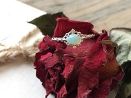 古典鑲邊opal蛋白石戒指