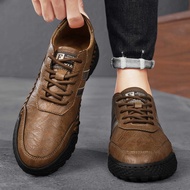 es live broadcast casual shoes with foot covers for men's leather shoes low top plus size dad shoes