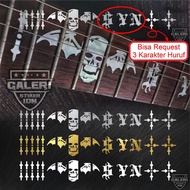 Schecter Synyster Gates Custom A7x Avenged Sevenfold Deathbat Syn Fretboard Guitar Inlay Sticker Gui