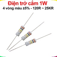 [DEAL] (50 pieces) Plug-in resistor 1W 4 color rings ±5% - value 120R to 25KR