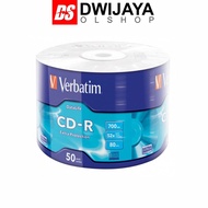 DWIJAYAOLSHOP - Blank CD 50 PCS R Verbatim Gold Silver Cone Bulk