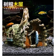 KAYU Wood Skin House aquarium Decoration, Wood Skin House aquarium Decoration, Wooden House aquarium Ornament, Wooden House aquarium Decoration, Wooden House aquarium Decoration