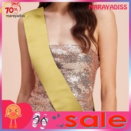 <MYS> Party Sash Blank Solid Color Costume Accessory Fabric Bride Shoulder Strap Wedding Award Cerem