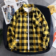 เสื้อเชิ๊ตผู้ชายลายตารางสก็อตแขนเสื้อยาวขนแกะฤดูใบไม้ร่วงพลัสขนาด6XL 7XL 9XL 8XL เสื้อโอเวอร์ไซส์แฟช