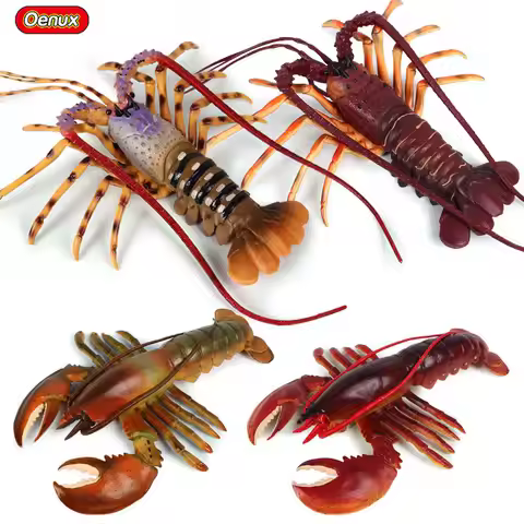 Realistic Marine Life Figurine American Lobster King Crab Hermit Crab Model Simulation Ocean Animal 