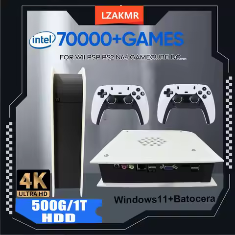 Wireless handle Retro Game Console 1T M15 Batocera I3-3110M 70000+Games For Wii PS2 PSP GameCube N64