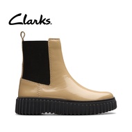 Clarks Womens Torhill Maple Chelsea Boots - Beige Patent