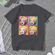 Andy Warhol Marilyn Classic Feminine Clothes Vintage Alternative Funny Artwork Oversized T-shirt Kaw