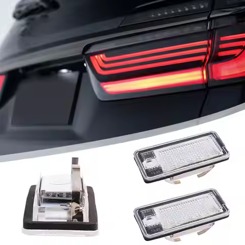 2pcs For Audi LED Number Plate Light A3 A4 S4 RS4 B6 B7 A6 RS6 S6 C6 S5 Q7 A8 S8 Avant Error Free Li