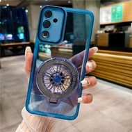 Samsung A16 5G 2024 Decompression Toys Rotate Gyroscope Stand Clear Casing For Samsung Galaxy A16 A2