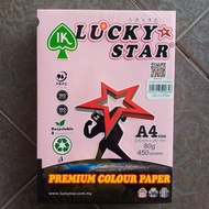 IK LUCKY STAR CS170 PINK A4 PREMIUM COLOUR PAPER 80 GSM 450 SHEETS