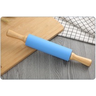 Rolling Pin Flour Roller Non-Stick Wooden Handle Pastry Dough Tepung Penggelek DOH Penggulung Siliko