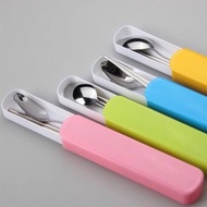 Spoon Fork Chopsticks Set Box Travel Cutlery Set Adult Children Stainless Cutlery Set