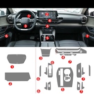 Tpu Transparent Film for Citroen C5X C5 X Car Interior Sticker Center Console Gear Navigation Dashbo