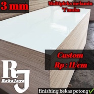 Custom 3mm melamine plywood pieces