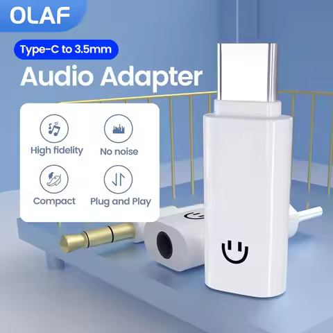 Universal Type C Male to 3.5mm Female Adapter For Xiaomi Redmi POCO Huawei Honor 3.5 Wired Headset C