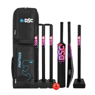 DSC Plastic Cricket Set - Ideal for Indoor/Gully/Turf Cricket (1 Bat, 4 Stumps, 2 Base, 2 Bails, 1 B