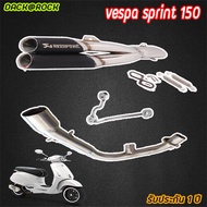 ท่อแต่งvespa sprint 150 ท่อคู่akrapovic ออก2รู สีดำ-เงา ท่อแต่งsprint150 เสียง ลั่นดุเร้าใจ ไม่แตกใน