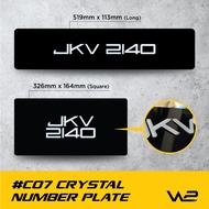 #C07_KT3 CRYSTAL NUMBER PLATE / ACRYLIC FONTS / CRYSTAL NOMBOR PLAT KERETA