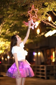 กระโปรงมีไฟ กระโปรงไฟกระพริบ LED Twinkle Skirt ชุดแม่ลูก ชุดแฟนซี ชุดไปปาร์ตี้ กระโปรงมีไฟ Christmas