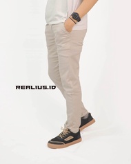 Celana Chinos Panjang Premium Kekinian Warna Mocca Cream Hijau Army Hitam Abu