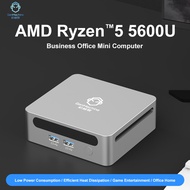 GenMachine New Mini PC AMD Ryzen 5 5600U Windows11 6 Cores 12 Threads WiFi6 BT5.2 DDR4 3200MHz Max 64GB RAM 4TB SSD Suporte Three Screen Output Mini Office Gaming Computer