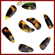 WAUREENSMITH 8PCS Guzheng Finger Picks, Plastic Tortoiseshell Transparent Blue Color Guzheng Nail Co