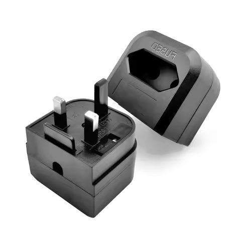 UK Plug Type G Adapter with fuse 13A EU European 2 prong round to UK Singapore Malaysia 3 Pin Conver