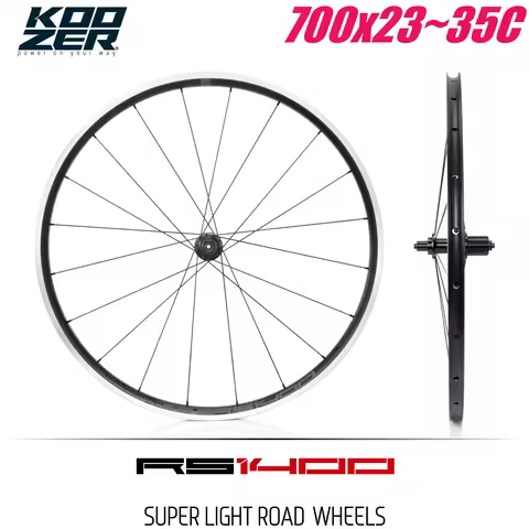 KOOZER RS1400 Ultra-Light Road Bicycle Wheelset 700C 120HD Freehub System 23C-35C Rim Brake Original
