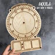 Children's Toy Clock Learning/ Wooden Clock / Wooden Clock Educational Toy Reading Clock