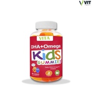 (60 tablet) VITA OMEGA DHA Gummy Supplement Omega, makanan tambahan untuk kanak-kanak, vitamin