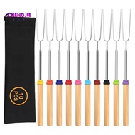 For Fire Pit for Camping, 10 Pcs Long 32 Inch Marshmallow Roasting Sticks, Smores Sticks Skewers, Sm