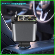 USB C Car Charger 2 Port Car Charger Adapter Ambient Lighting Car Charger Port Type C Igniter Phone 