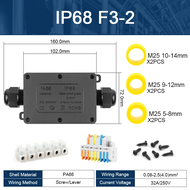 【Rear Waves】 Junction Box IP68 Outdoor Waterproof 2-6 Way Electrical Cable Wire Connector Terminals