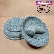 20cm Original Stone Mortar And Pestle 1 set
