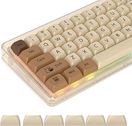 XDA PBT Key Cap, 138 Keys Dye Sublimation Coffee Cat Custome Key Cap Set for Cherry/Gatron MX switch