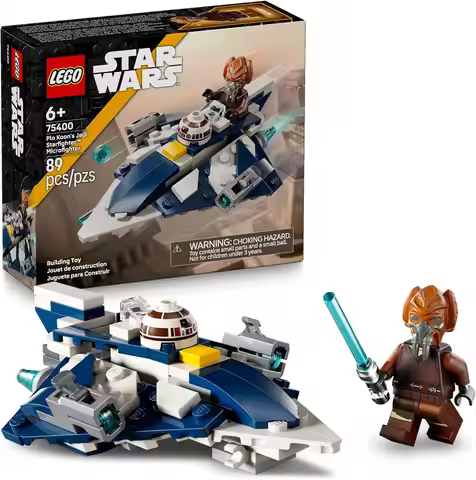LEGO 75400 Star Wars Series: Pro Kong Jedi Starfighter Building Blocks Toys Collection Ornaments Gif