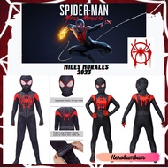 [Herobumbum] Miles Morales Kids Costume Cosplay Spiderman Superhero Hero Budak Lelaki [READY STOCK]