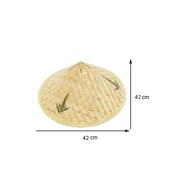 Bamboo Hood Farmers Adult Children Bamboo Hat Sun protection dance performance props Cap