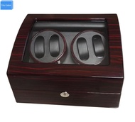 Luxury Automatic Watch Winder Box 4+6 Mechanical Watch Winder Wood Gloosy Leather With Lock EXW Drop