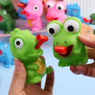 Frog/Tongue-snapping gecko toy with whistle