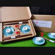 富士山醬油碟與鳥居筷架禮品組 醬油碟 筷子架 結婚禮物